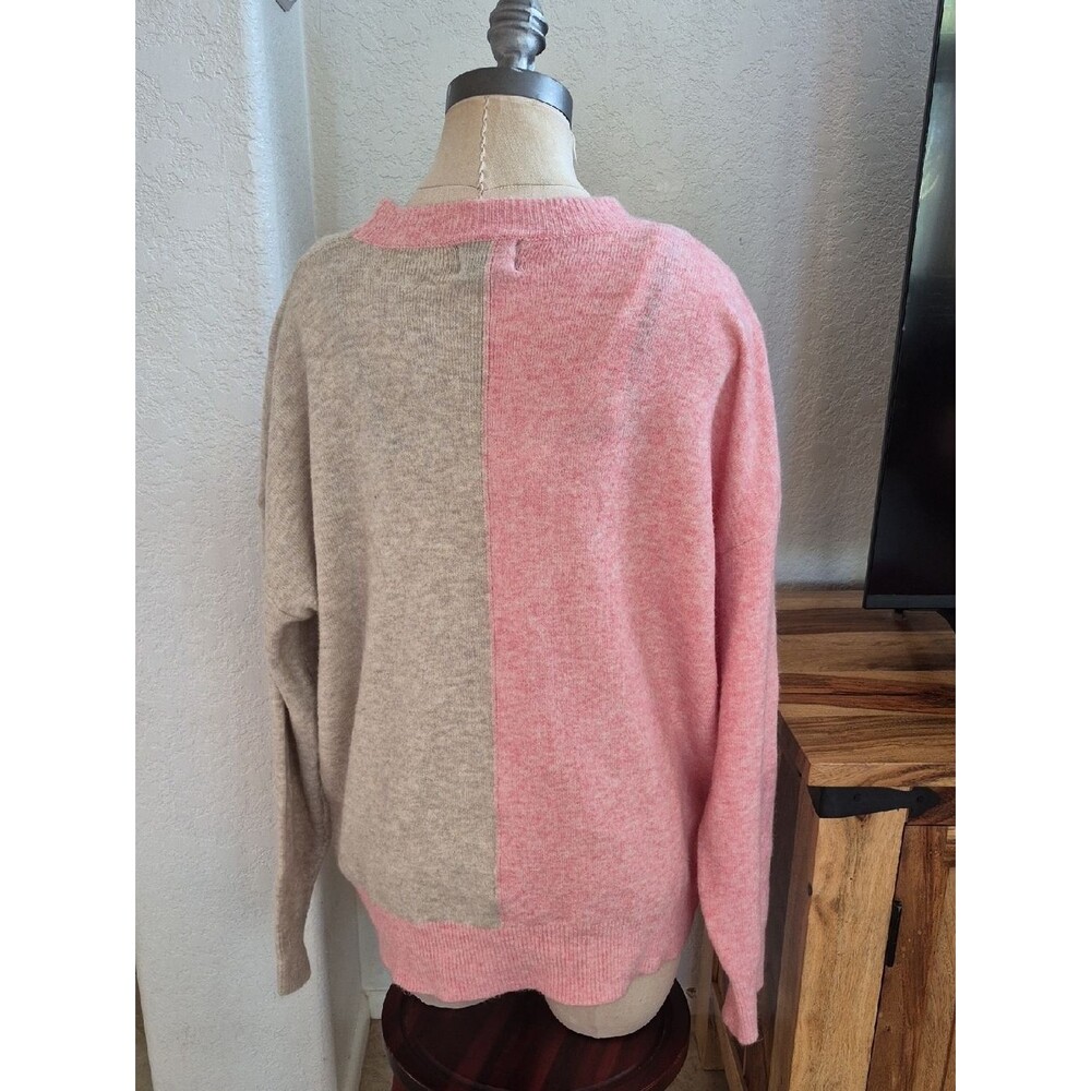 Heyson two tone Pink & Cream sweater 20% Wool - Picture 9 of 16